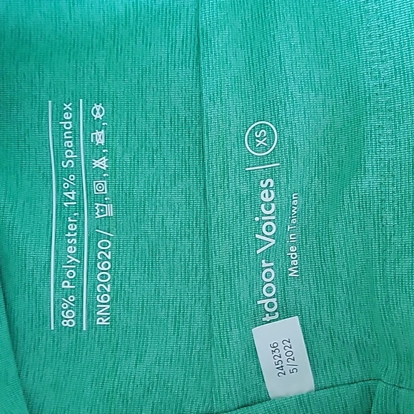 OUTDOOR VOICES Venus Crop Top, Sports Bra in Jadeite, XS, NWT - Picture 6 of 8